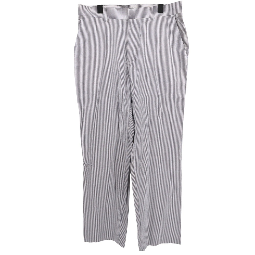 J. Crew Seersucker Striped Pants Blue White Mens 32x32 - Picture 2 of 7